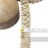 Vintage Wide Ruffle Natural Strip Straw Braid - 40mm Wide