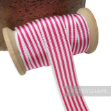25mm No.5 Simple Striped Millinery Petersham Hat Ribbon - 1m