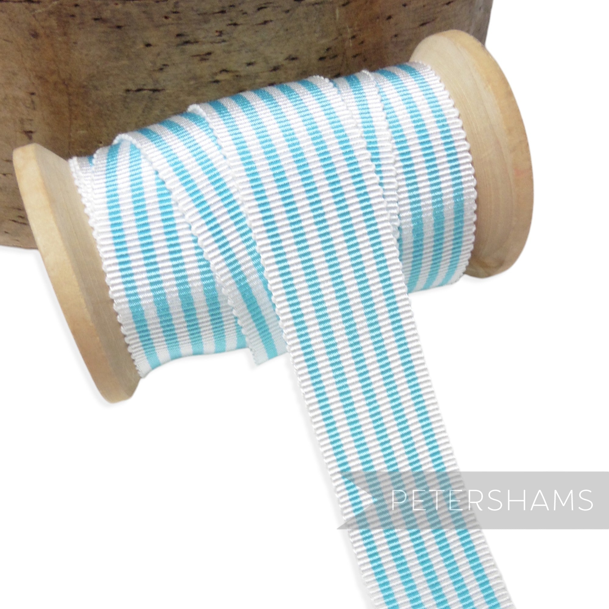 25mm No.5 Simple Striped Millinery Petersham Hat Ribbon - 1m
