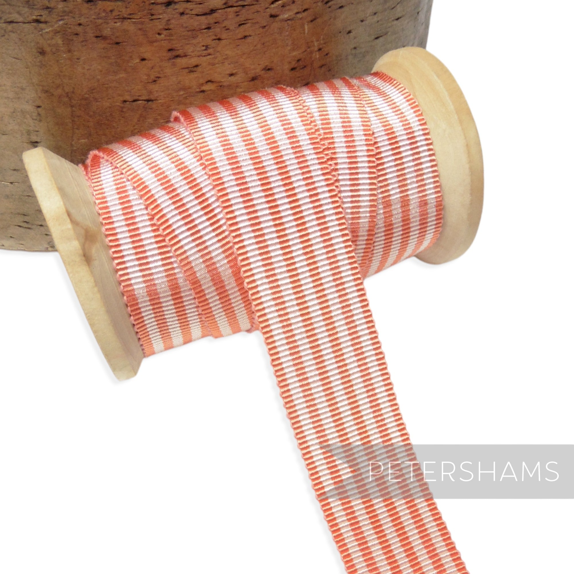 25mm No.5 Simple Striped Millinery Petersham Hat Ribbon - 1m