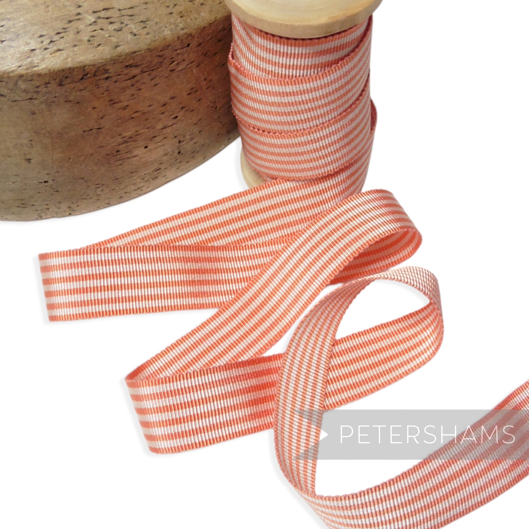 25mm No.5 Simple Striped Millinery Petersham Hat Ribbon - 1m