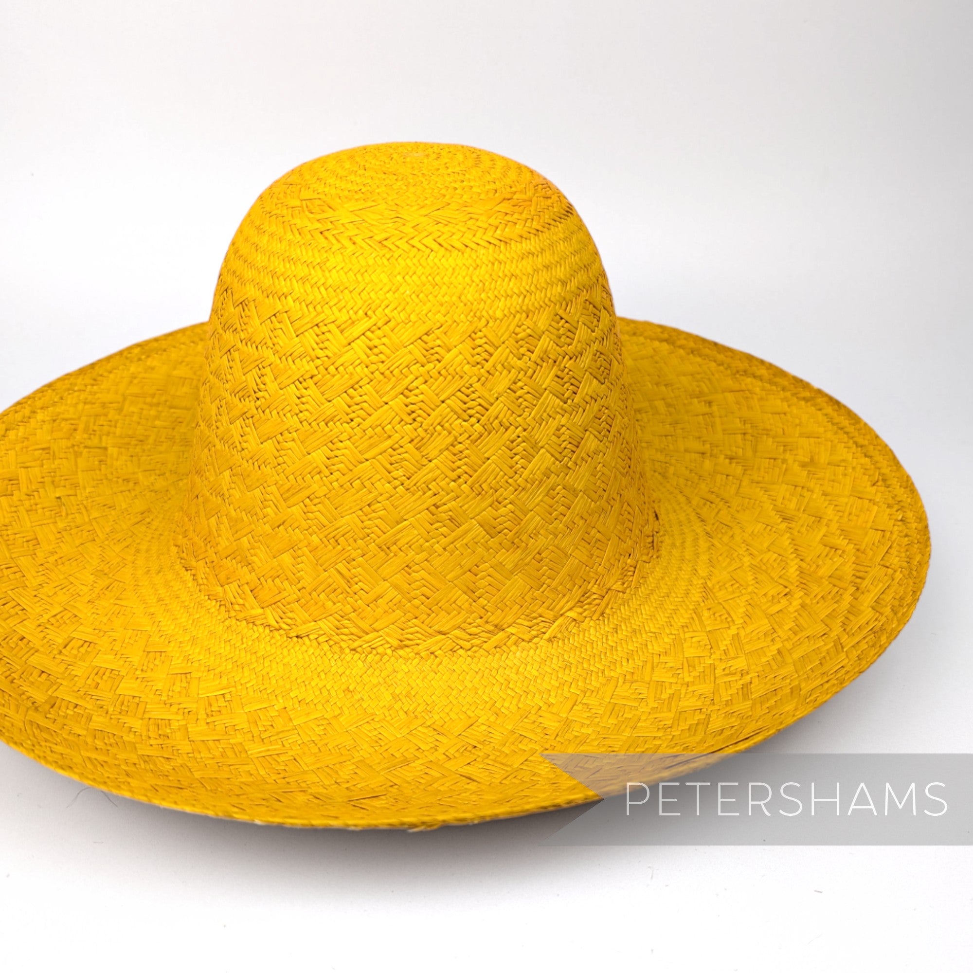 Diamond Weave Vintage Ecuador Panama Straw Capeline Hat Body - 12"