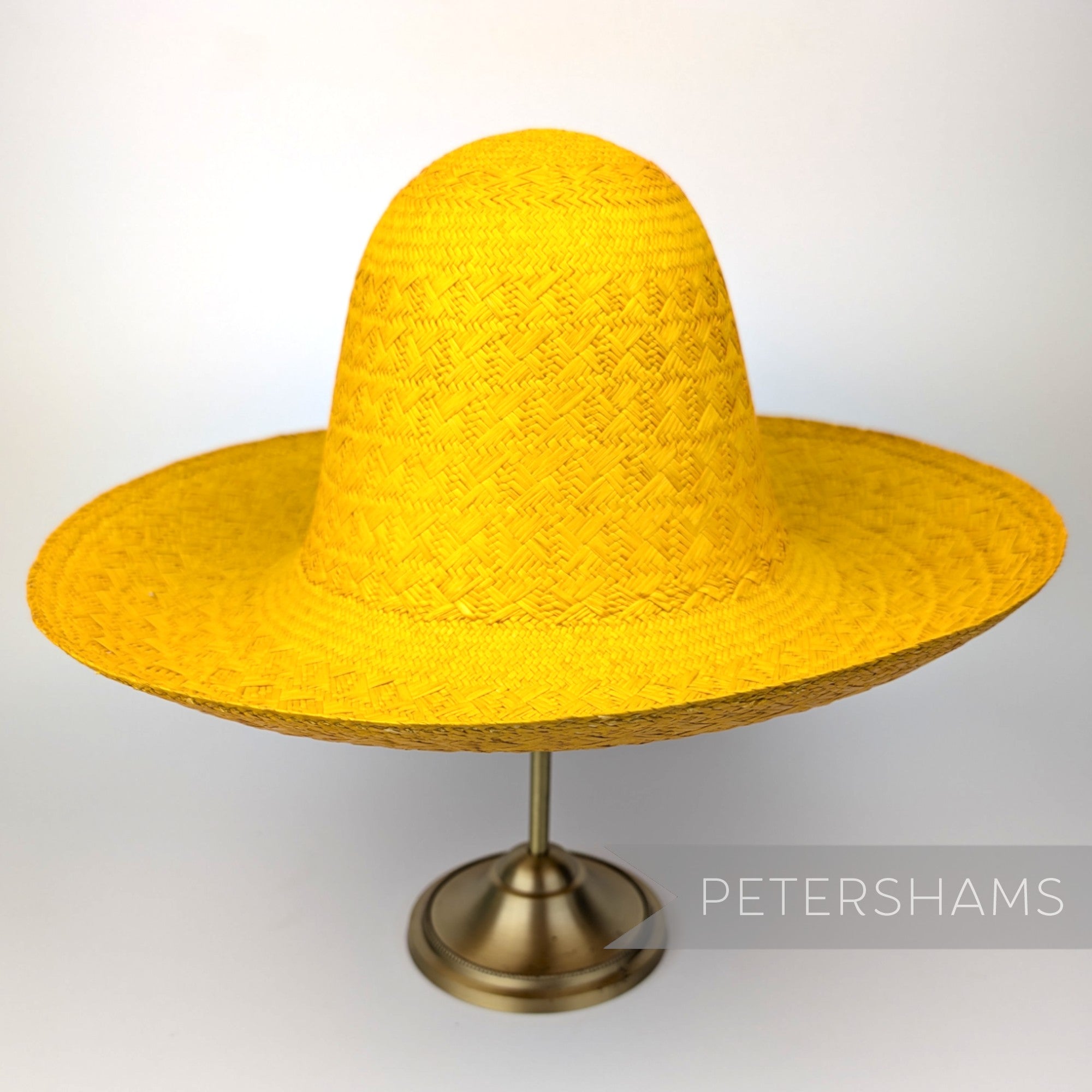 Diamond Weave Vintage Ecuador Panama Straw Capeline Hat Body - 12"