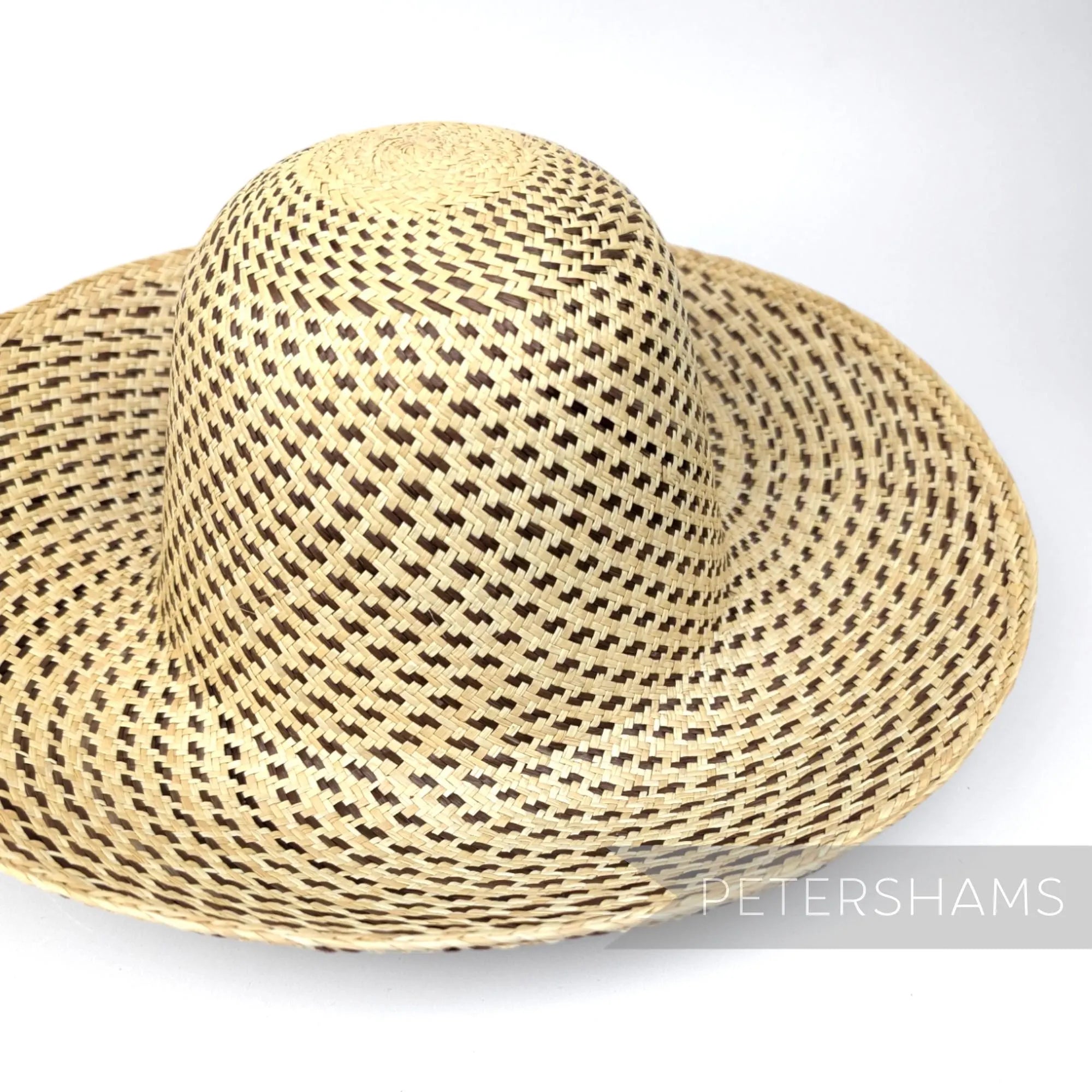 Fine Spiral Vintage Ecuador Panama Straw Capeline Hat Body - 12"