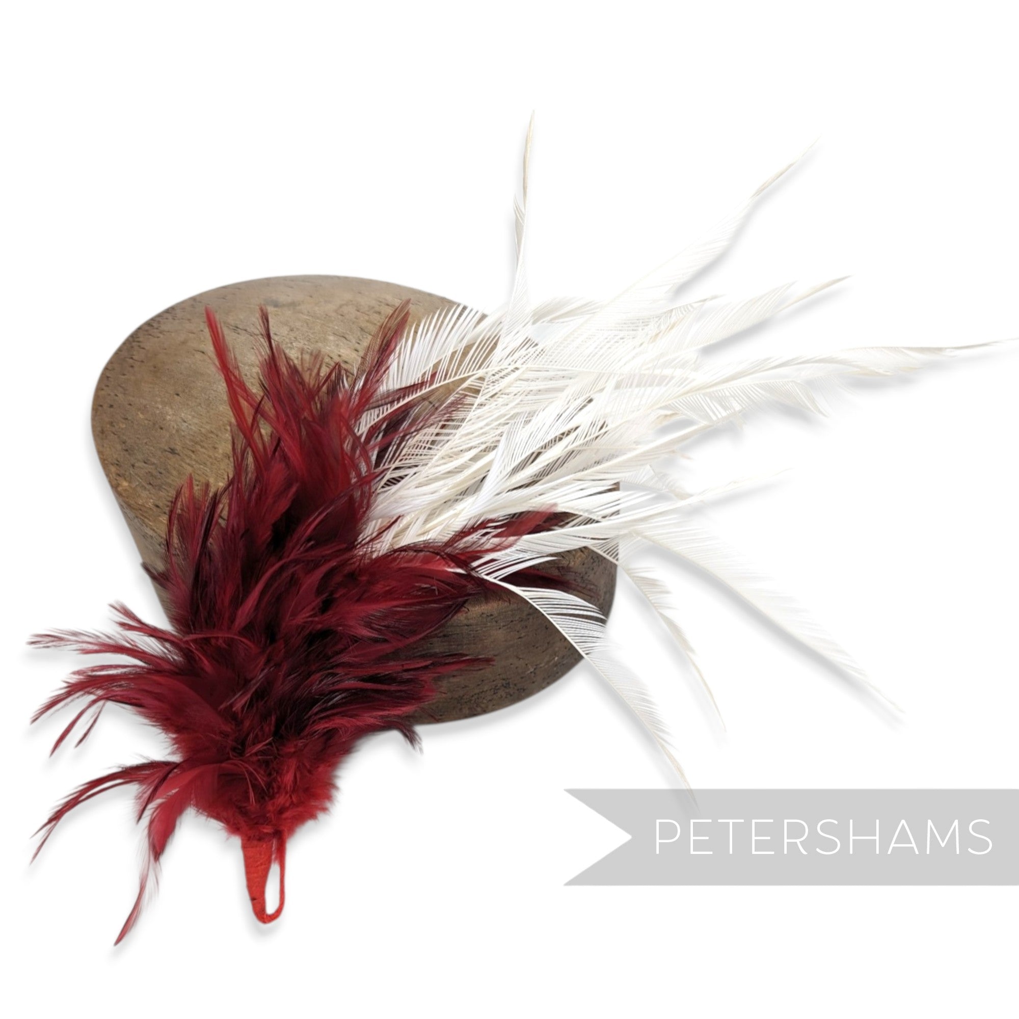 Large Zippered Goose Biot and Hackle Feather Hat Mount