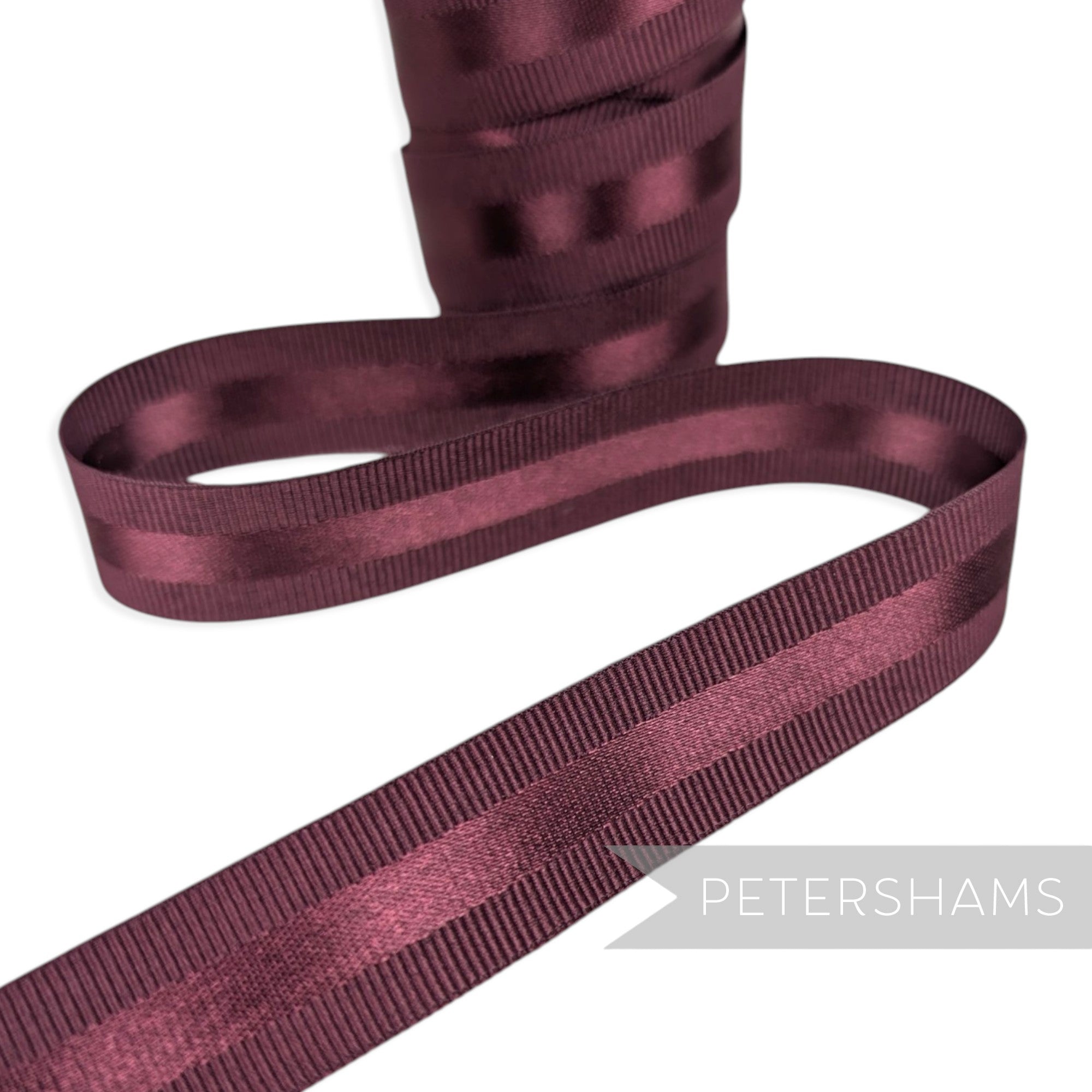 20mm Satin Centre Grosgrain Ribbon - 1m