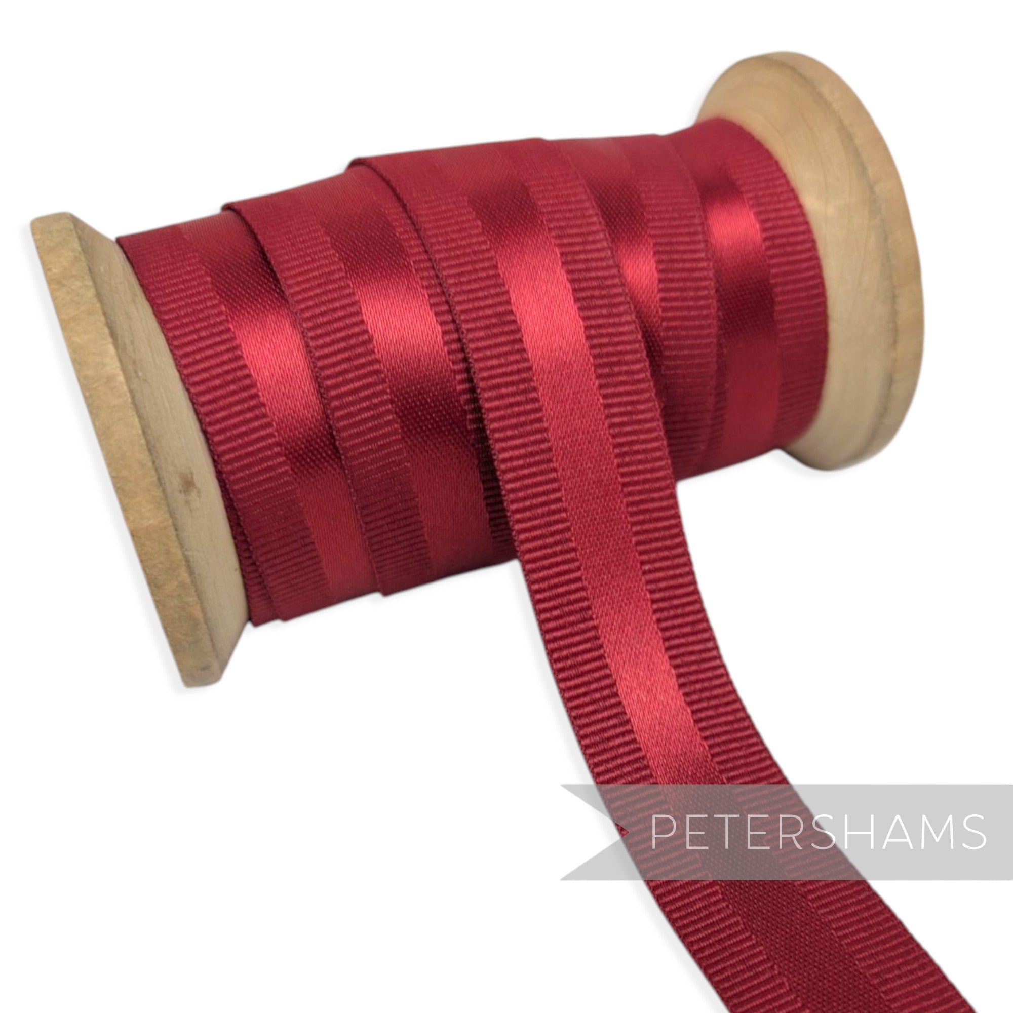 20mm Satin Centre Grosgrain Ribbon - 1m