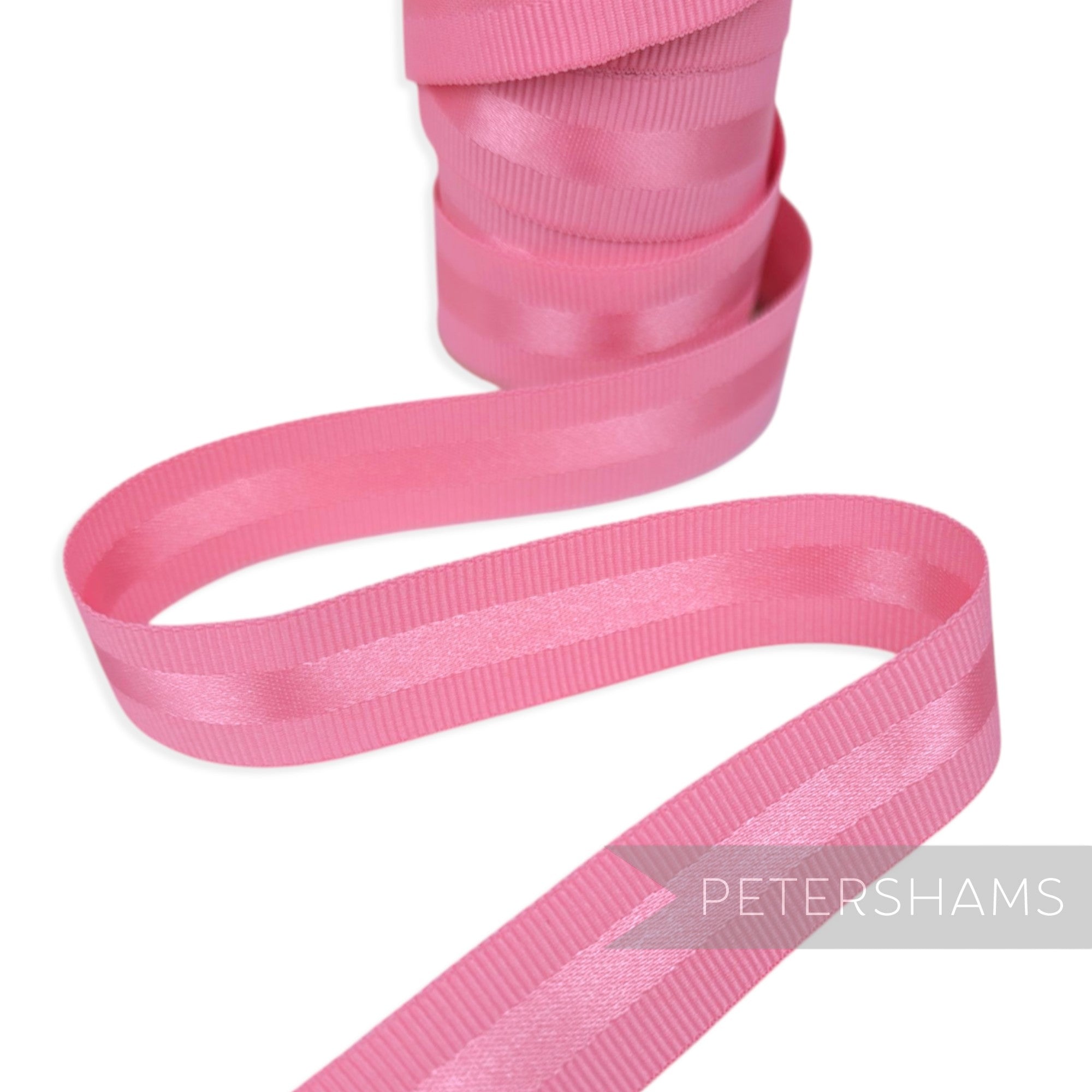 20mm Satin Centre Grosgrain Ribbon - 1m