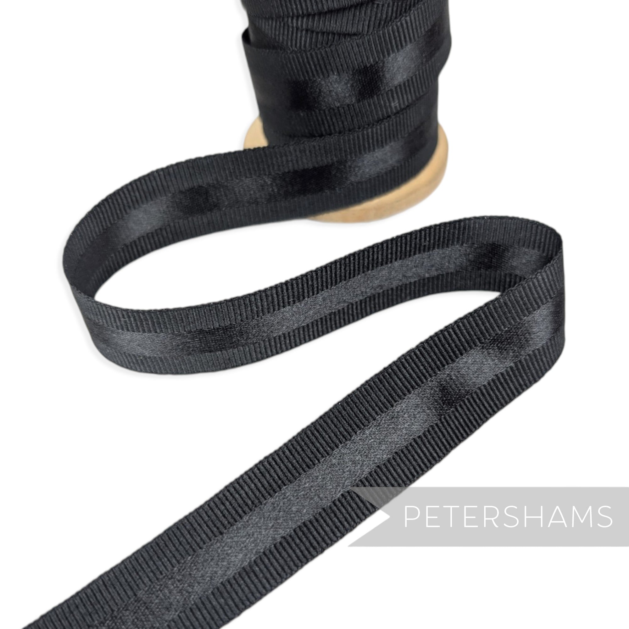 20mm Satin Centre Grosgrain Ribbon - 1m