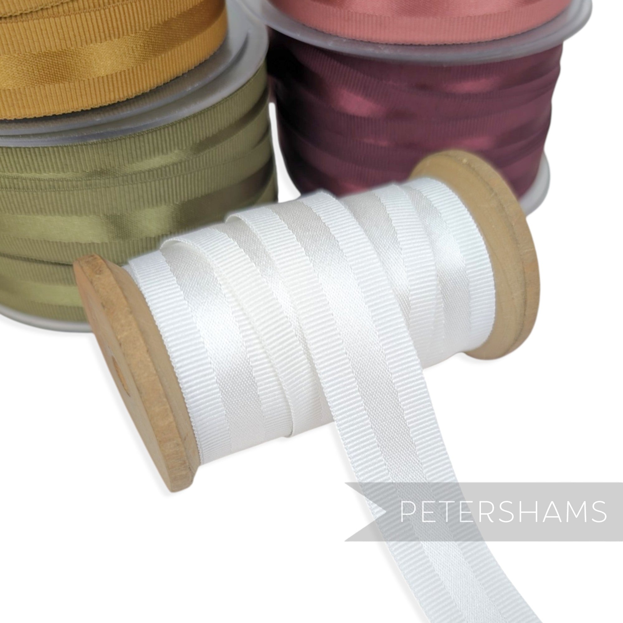 20mm Satin Centre Grosgrain Ribbon - 1m