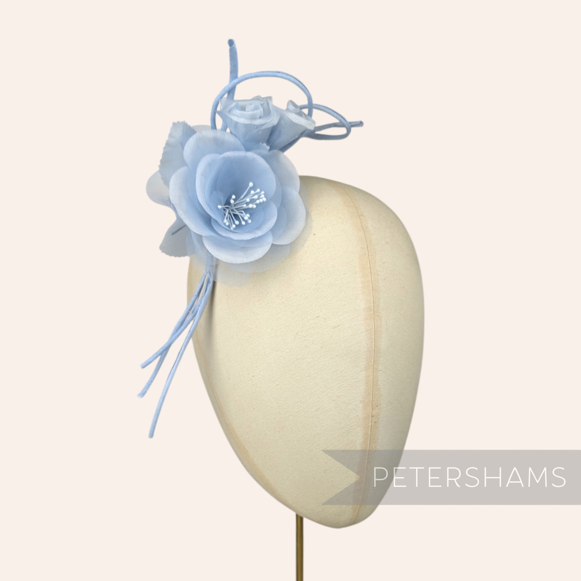 'Cynthia' Silk and Organza Flower Blossom Millinery Hat Mount