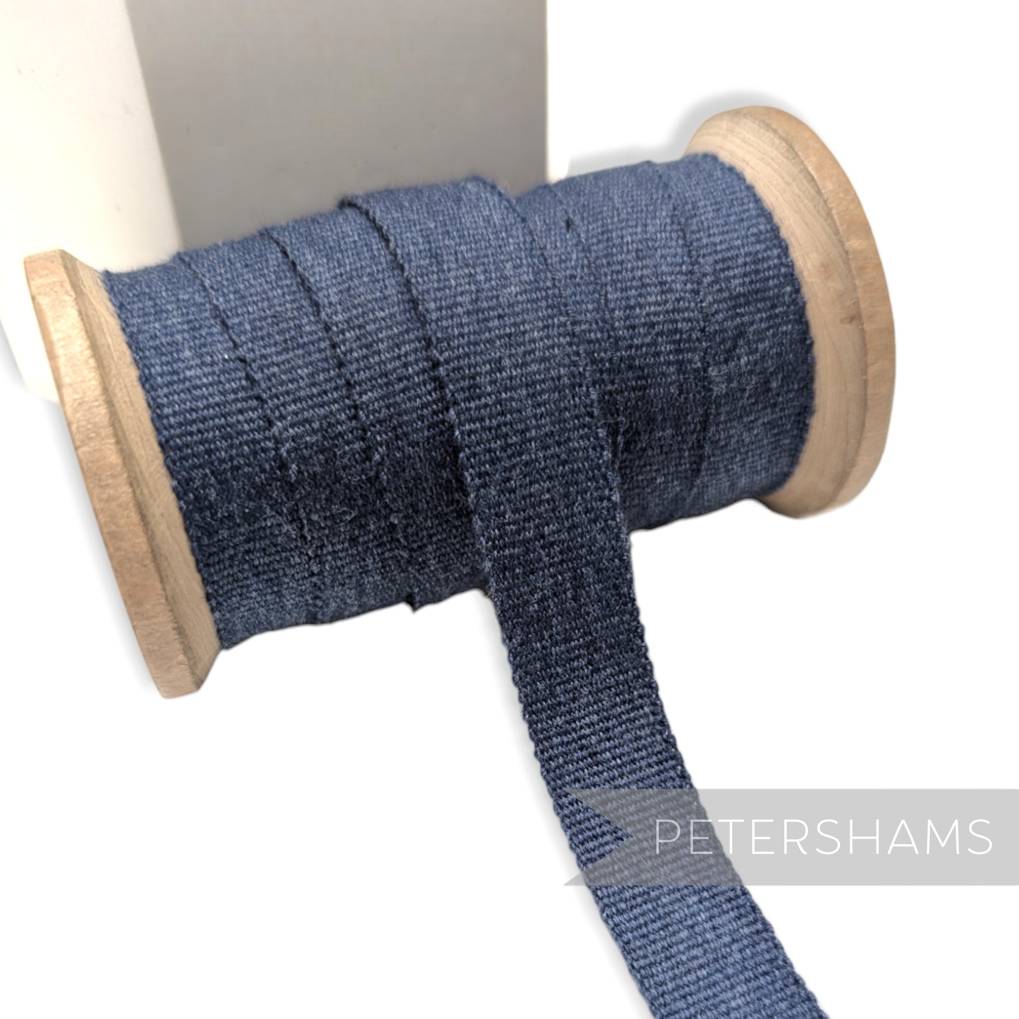 15mm No.3 Denim Effect Petersham Hat Ribbon - 1m