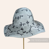 Whimsical Floral Pattern Double-Sided Peachbloom Velour Capeline Hat Body