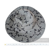 Whimsical Floral Pattern Double-Sided Peachbloom Velour Capeline Hat Body