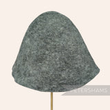 Mottled Green Wool Felt Cone Hat Body - 90g