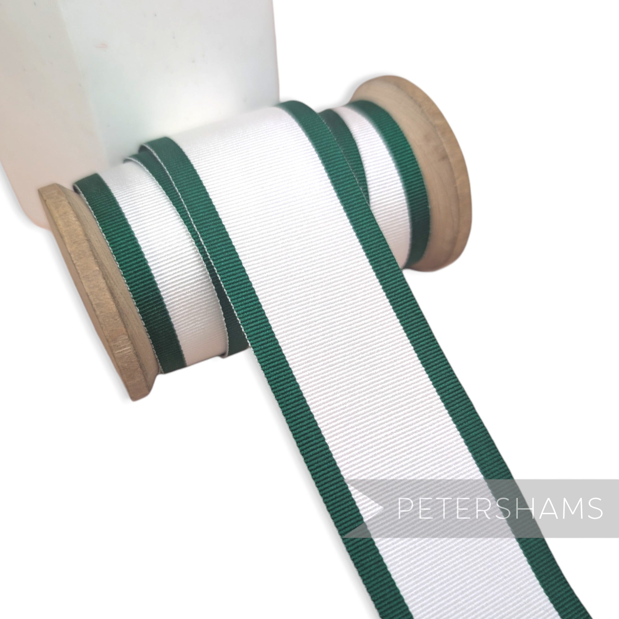 Vintage 38mm Wide Striped Grosgrain Ribbon - 1m