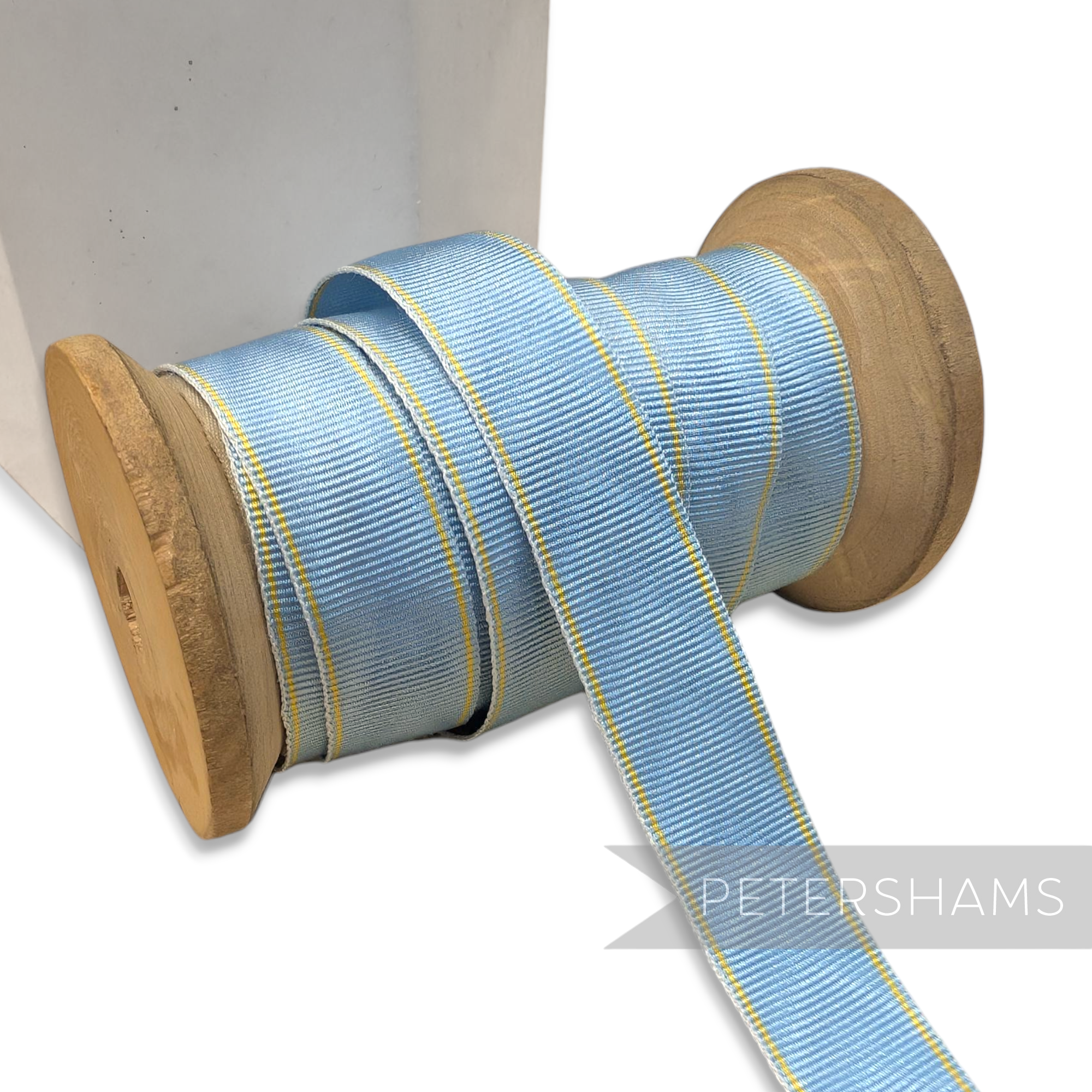 Vintage 16mm Striped Moire Grosgrain Ribbon - 1m