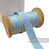 Vintage 16mm Striped Moire Grosgrain Ribbon - 1m