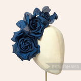 'Kallie' Organza Millinery Triple Flower Hat Mount