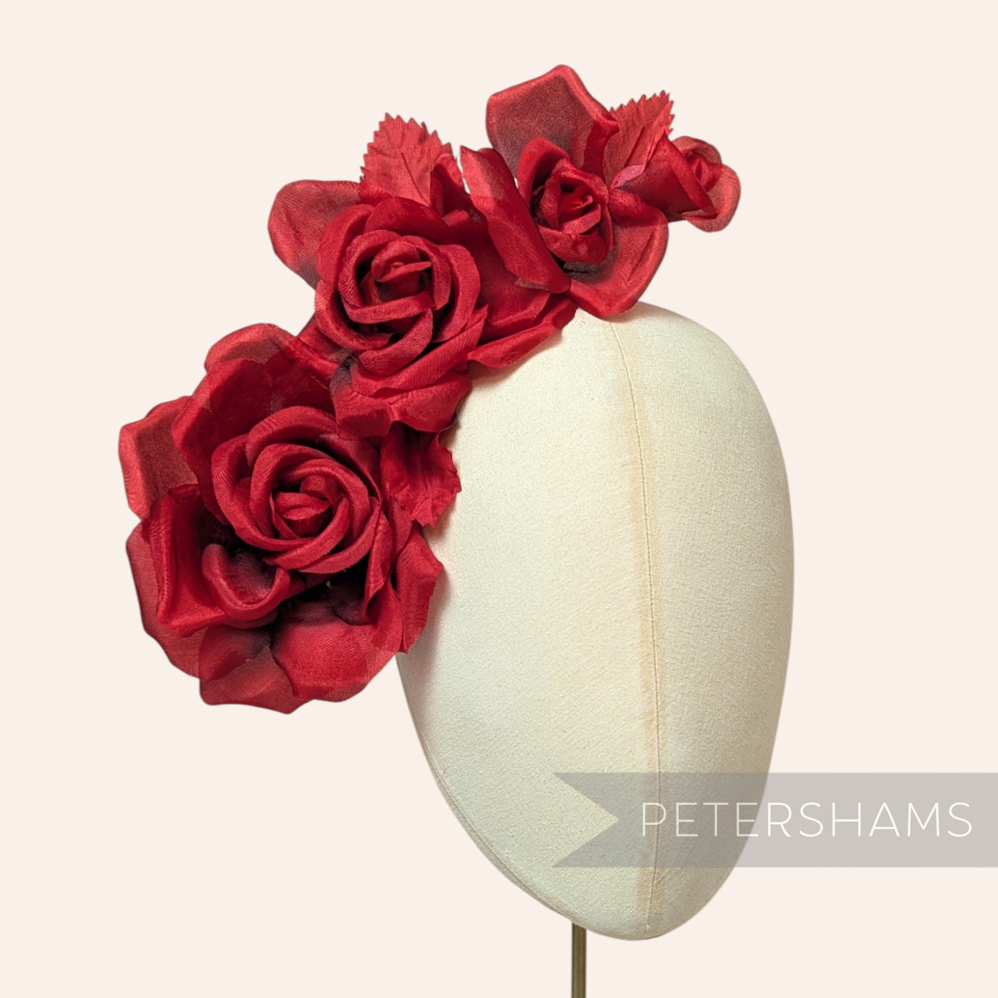 'Kallie' Organza Millinery Triple Flower Hat Mount