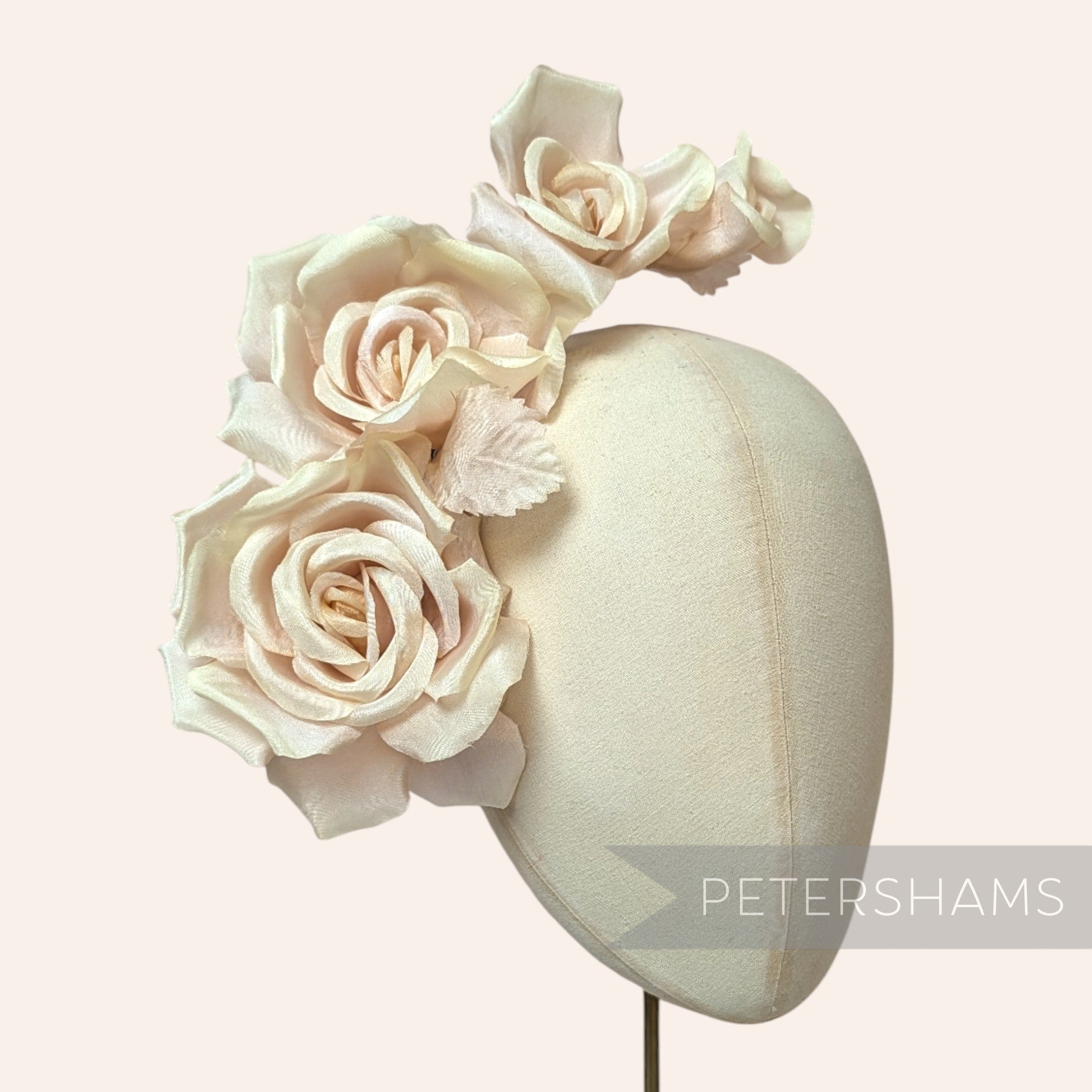 'Kallie' Organza Millinery Triple Flower Hat Mount