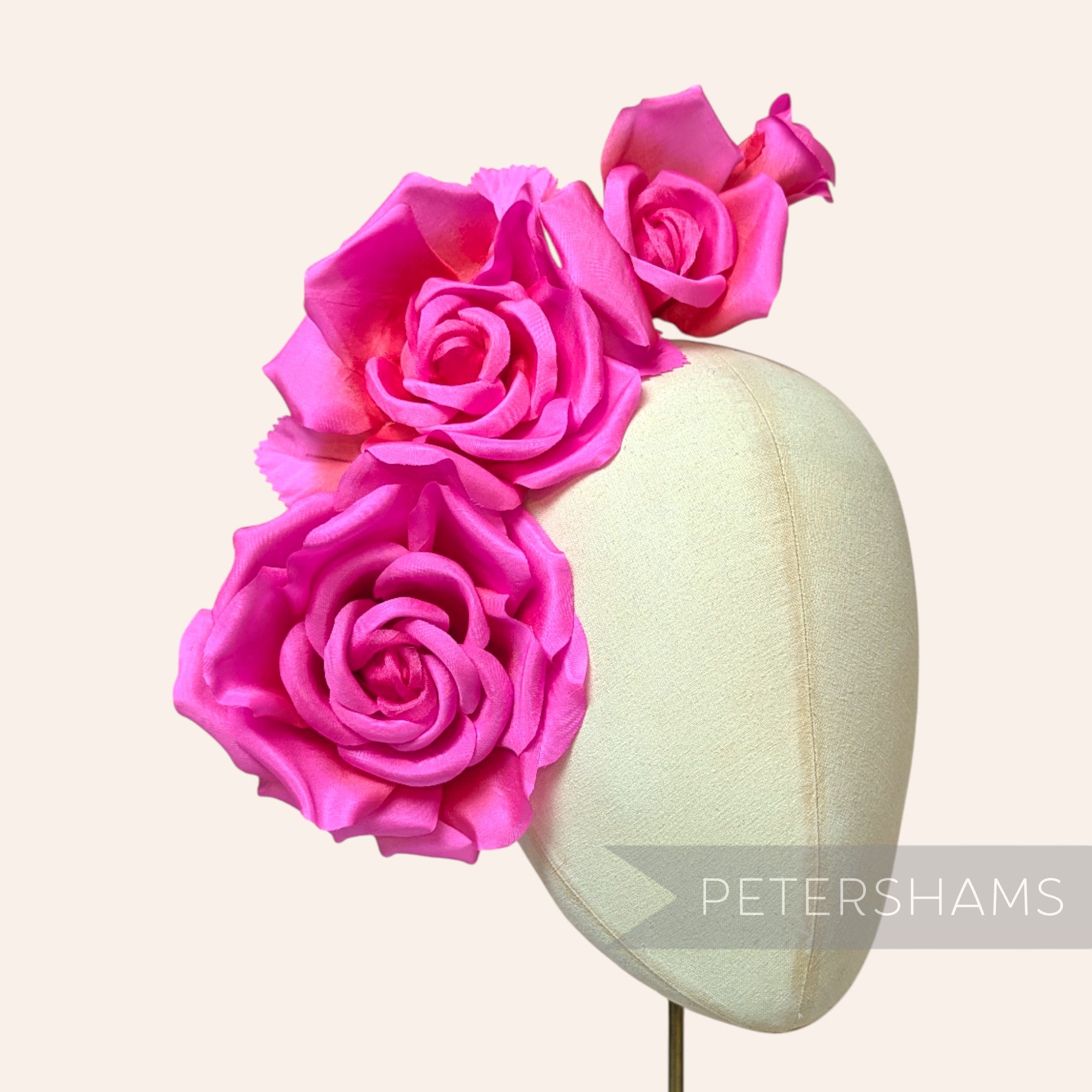 'Kallie' Organza Millinery Triple Flower Hat Mount