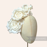 'Kallie' Organza Millinery Triple Flower Hat Mount