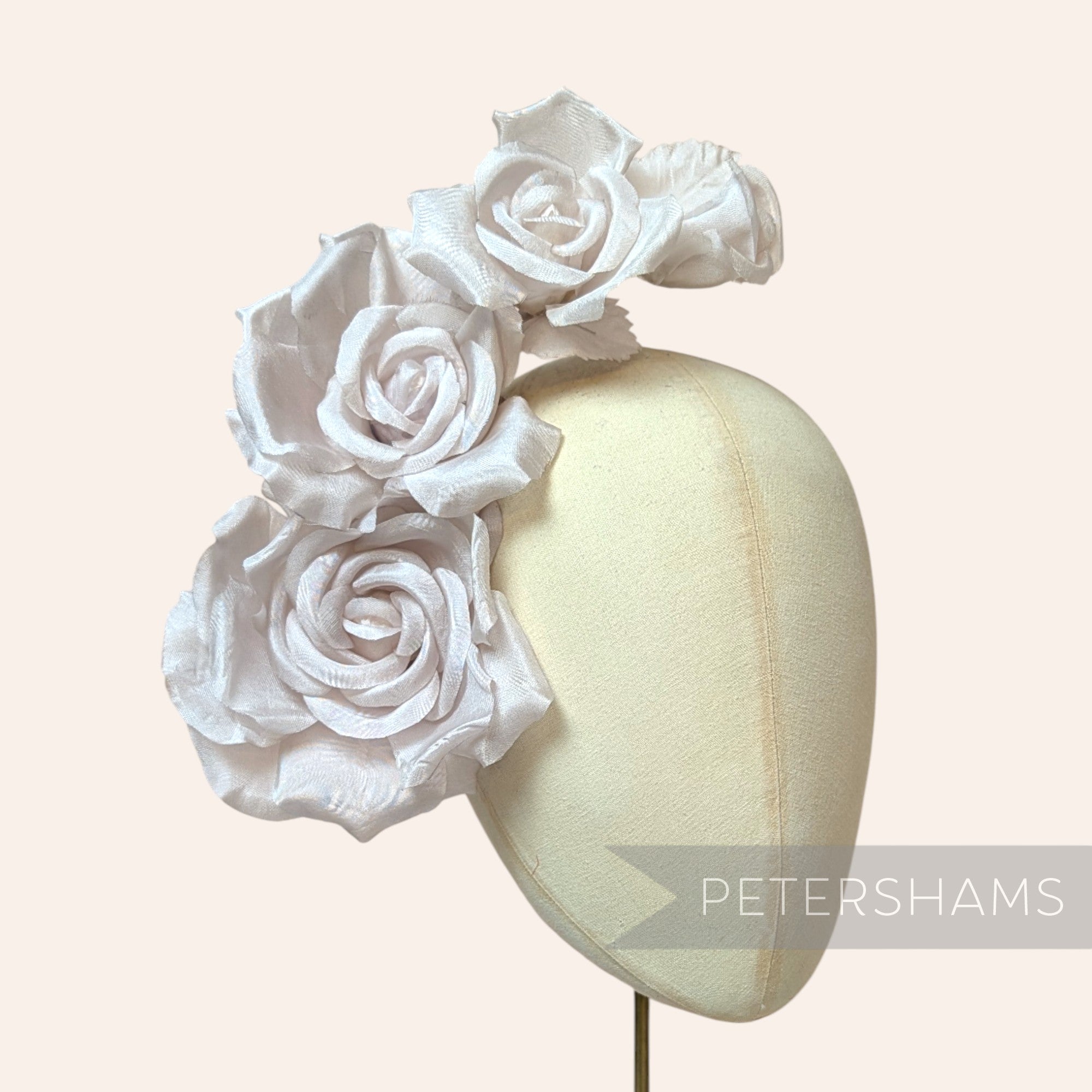 'Kallie' Organza Millinery Triple Flower Hat Mount