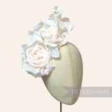 'Kallie' Organza Millinery Triple Flower Hat Mount