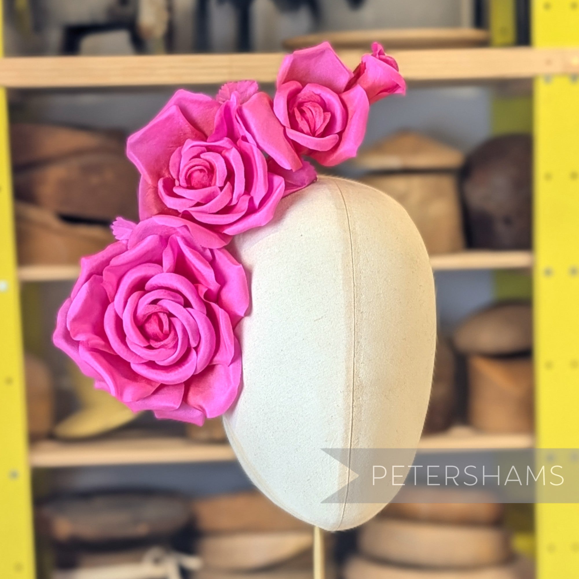 'Kallie' Organza Millinery Triple Flower Hat Mount