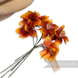 'Ruth' Vintage German Silk 6 Flower Blossom Bunch