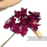 'Ruth' Vintage German Silk 6 Flower Blossom Bunch