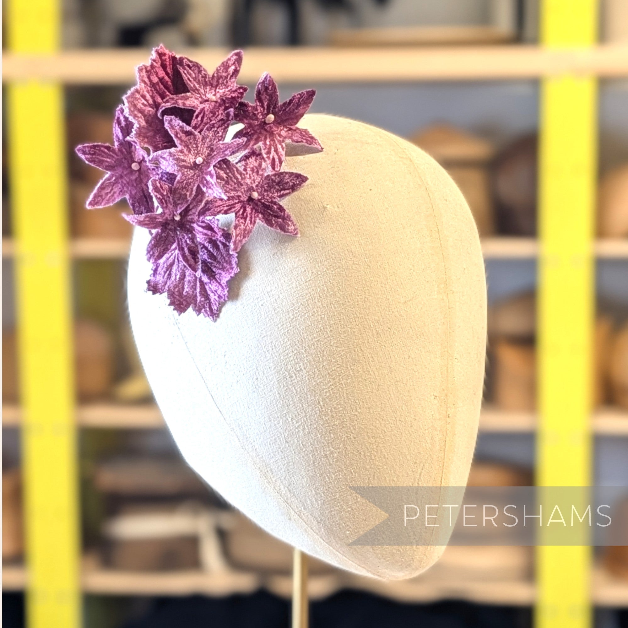 'Derwinda' Velvet Blossoms Wired Millinery Flower Mount