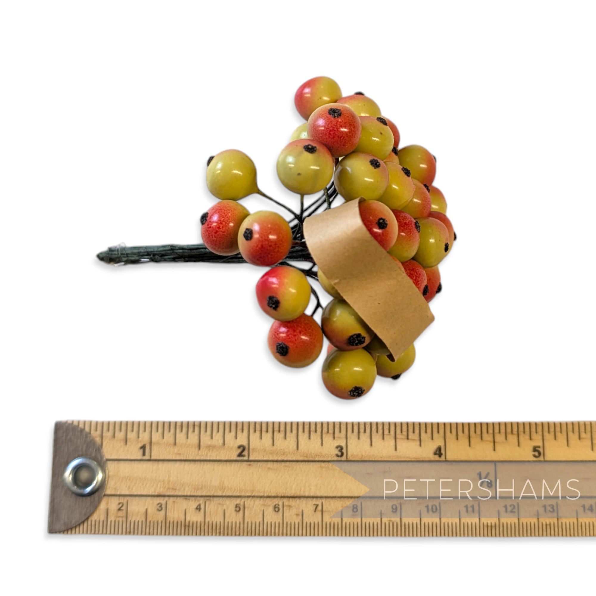 'Pommas' Vintage 1940s German Wired Apple Buds - 36 Stems