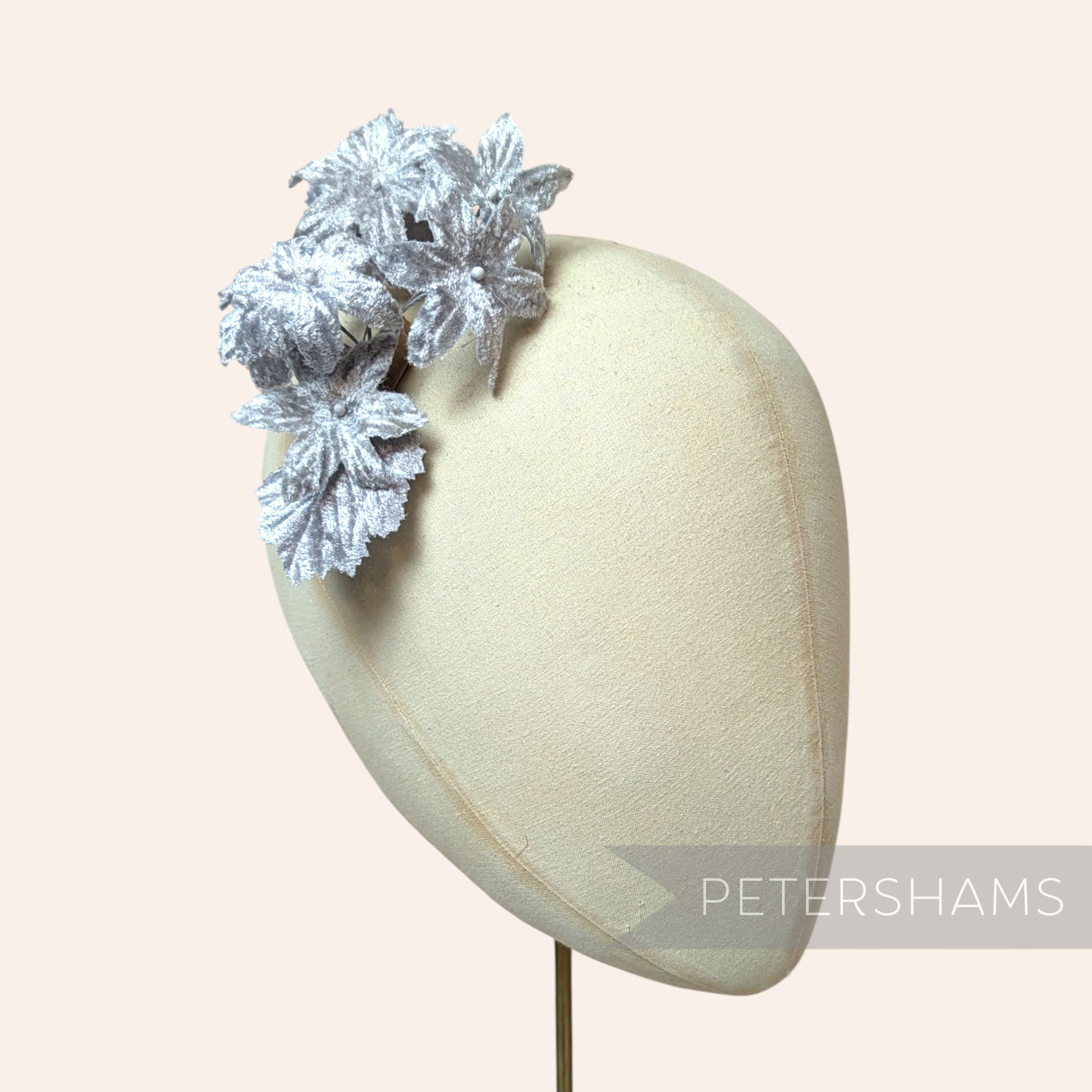'Derwinda' Velvet Blossoms Wired Millinery Flower Mount