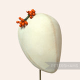 'Obaie' Vintage Wired Orang Berry Ceramic Flower Stamens - 12 Stems