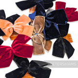 Vintage Assorted Velvet Bows on Comb/Clip - Pack of 10