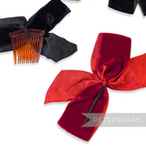 Vintage Assorted Velvet Bows on Comb/Clip - Pack of 10