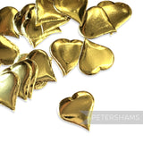 Vintage Metallic Foiled Paper Shapes - 37mm Hearts