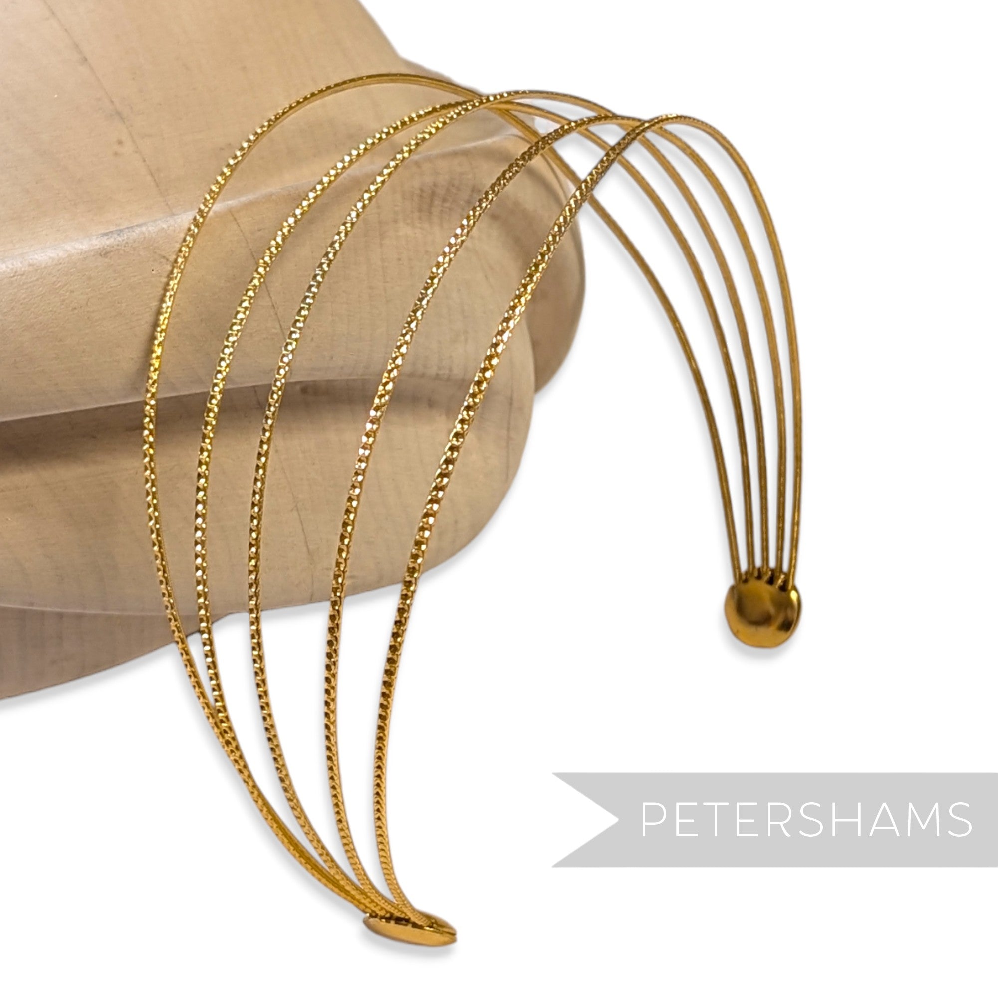 Vintage 1950/60s Metallic Lightweight 5-Band Headband