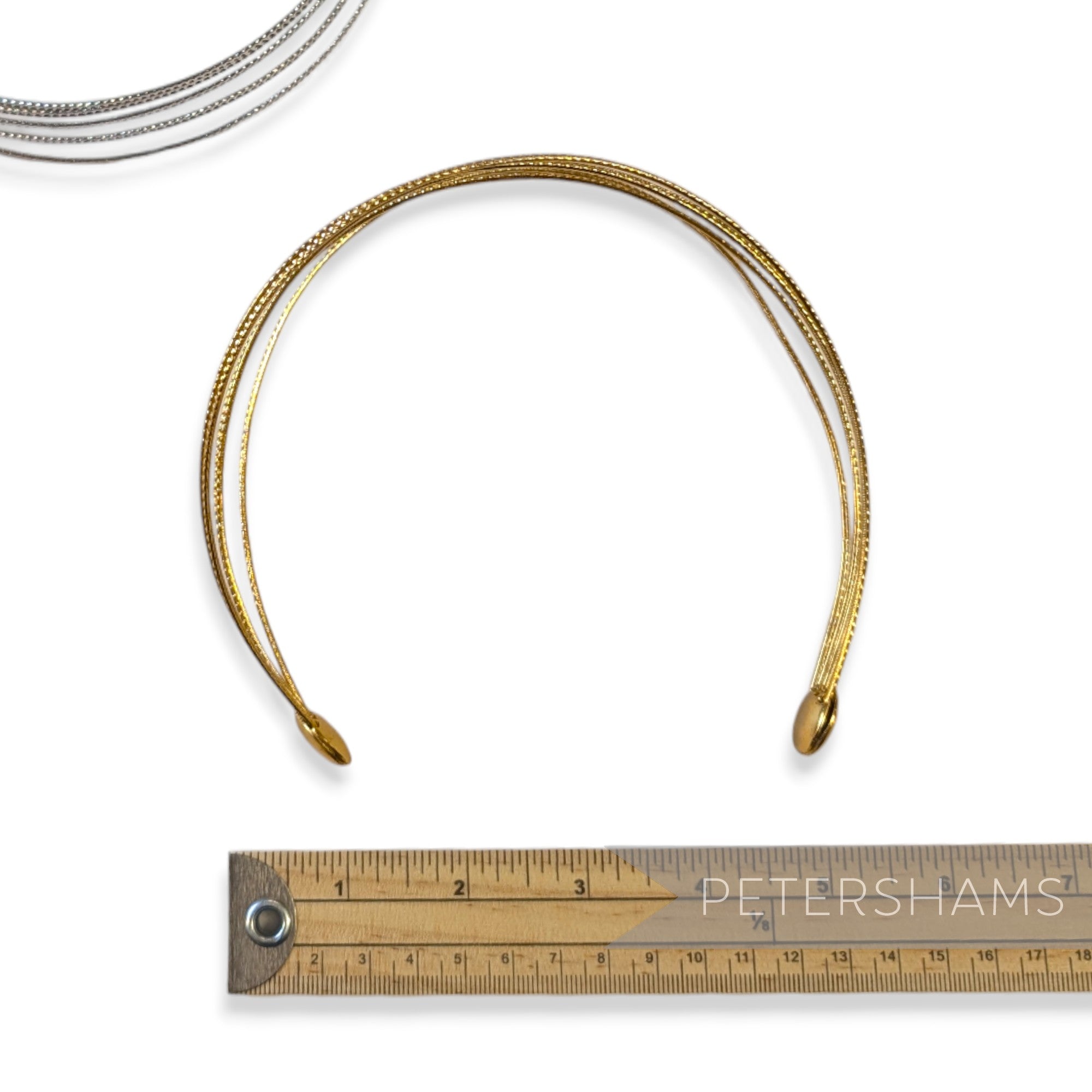 Vintage 1950/60s Metallic Lightweight 5-Band Headband