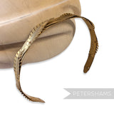 Vintage 1960/70s Layered Feather Gold Metal Headband