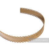 Vintage 1960/70s Gold Metal Headband - Picot Ribbon