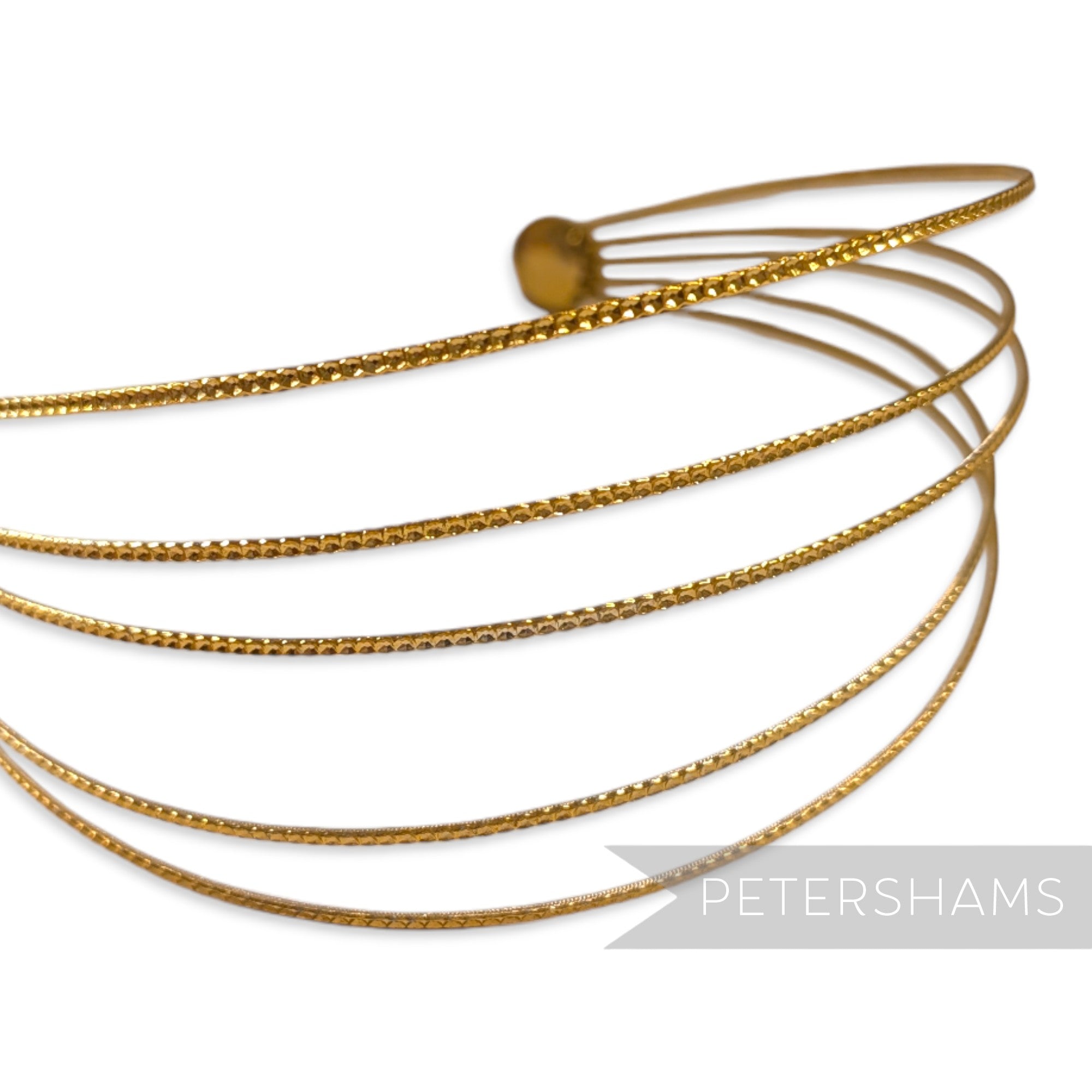 Vintage 1950/60s Metallic Lightweight 5-Band Headband