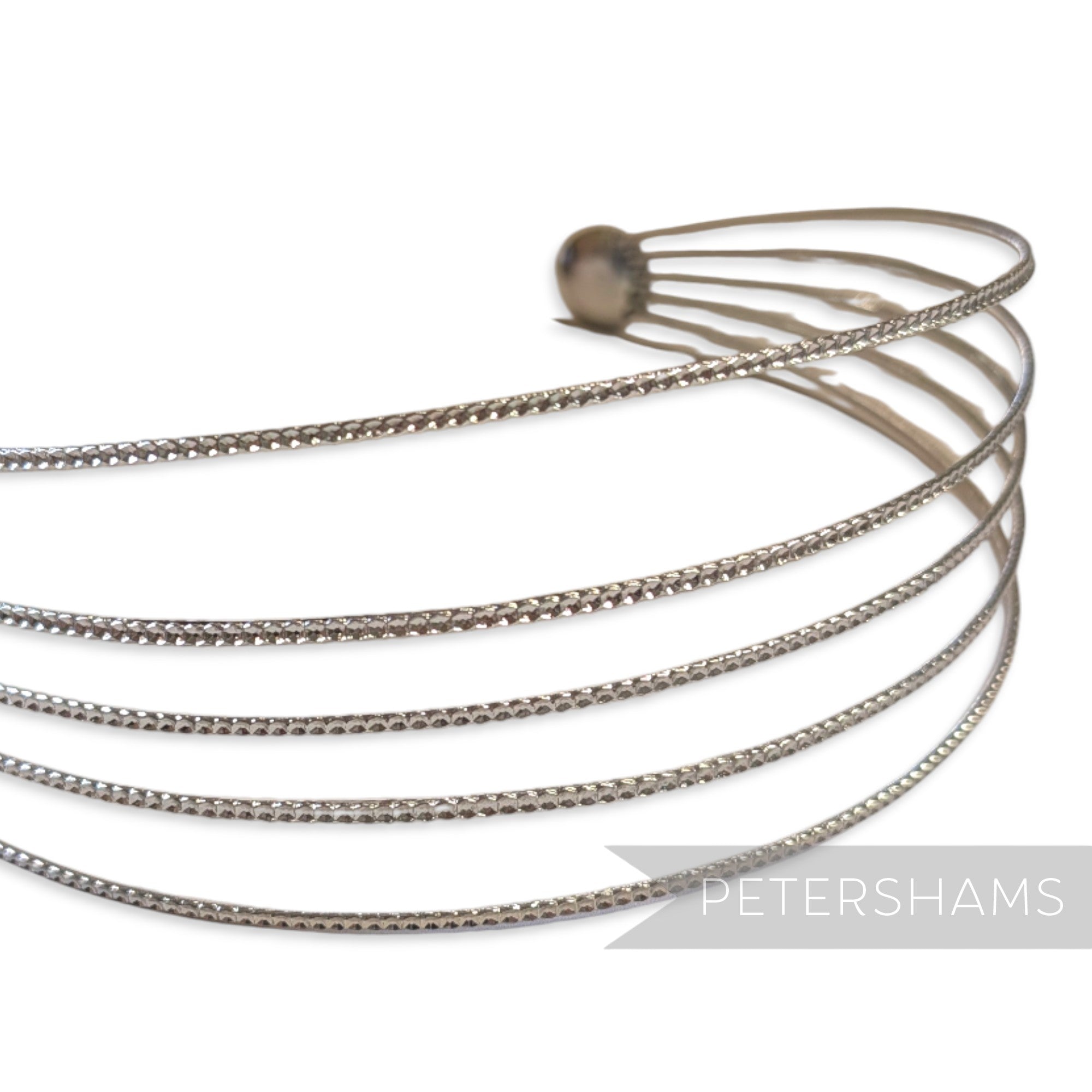 Vintage 1950/60s Metallic Lightweight 5-Band Headband