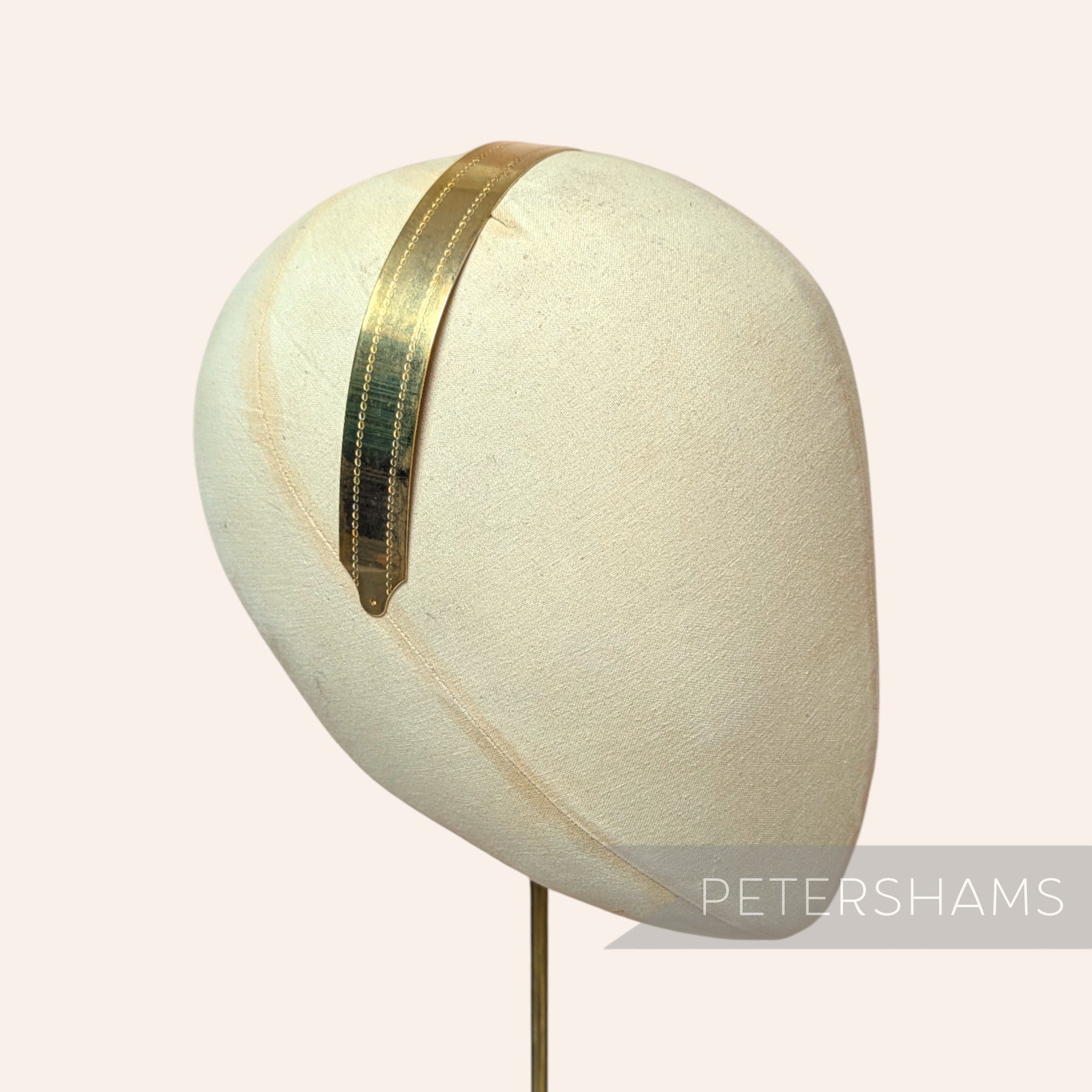 Vintage 1960/70s Gold Metal Headband - Plain Ribbon