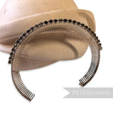 Vintage 1950/60s Metal & Diamante Toothed Headband / Bun Comb