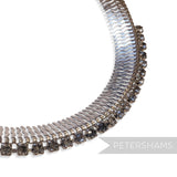Vintage 1950/60s Metal & Diamante Toothed Headband / Bun Comb