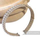 Vintage 1960/70s Tiered Faux Pearl & Metal Headband