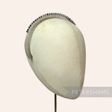 Vintage 1950/60s Metal & Diamante Toothed Headband / Bun Comb